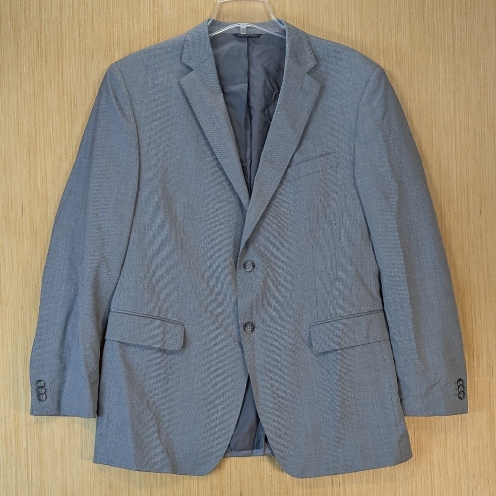 Banana Republic Modern Fit Blazer Mens 44R Grey Wool Blend Sport Coat Cocktail